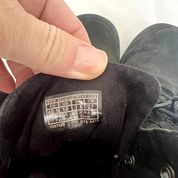 Keen Akita Wedge Boots Black Women's Size 10 - Picture 12 of 14